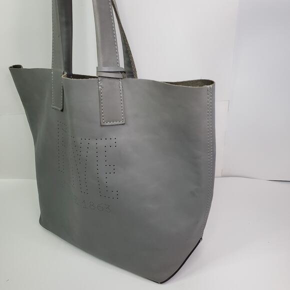 FRYE Carson Gray Leather Shoulder Tote Bag distressed Leather - Picture 4 of 14